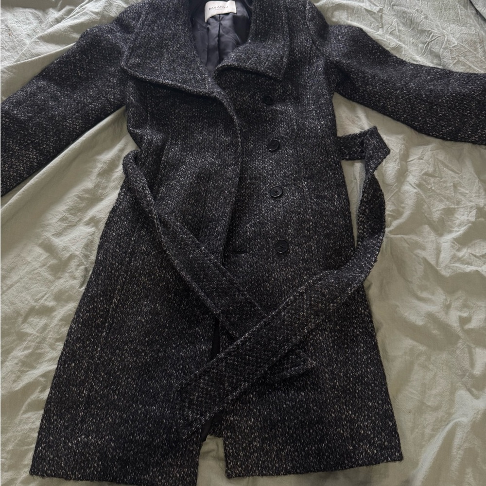 Babaton Charcoal Double-Breasted Trench Coat - Picture 2 of 6